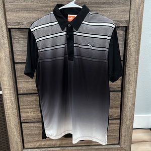 Black and White Puma Golf Shirt (M)